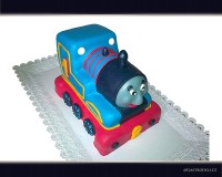 Marcipánový modelovaný dort.